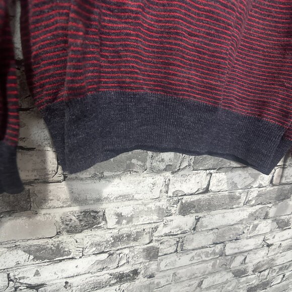 EUC J.Crew Men's Cotton Terry Striped Sweater Size Medium - Picture 5 of 10
